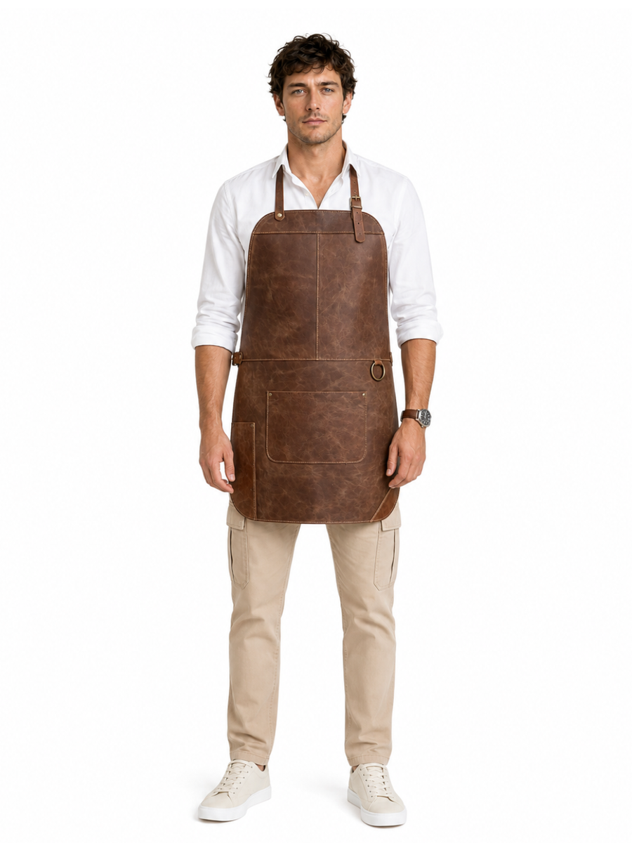 PECHERA DE CUERO PARA ASADOR