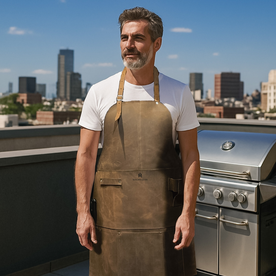 PECHERA DE CUERO PARA ASADOR HABANO