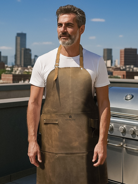 PECHERA DE CUERO PARA ASADOR HABANO