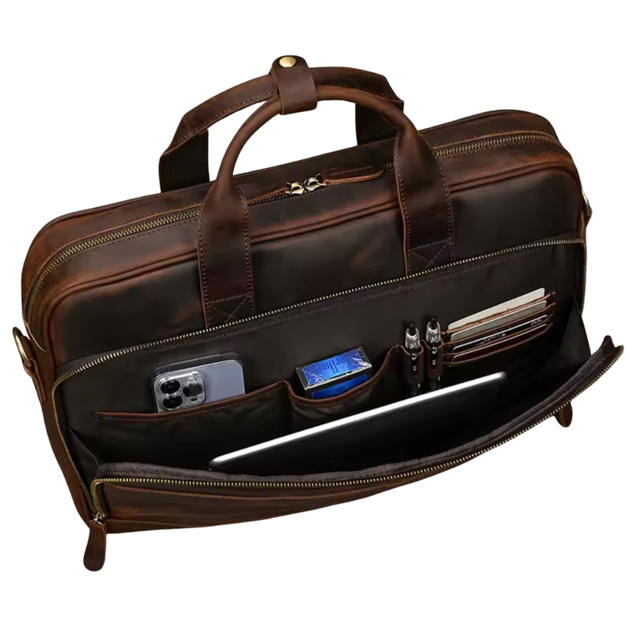 MALETÍN DE CUERO GENUINO HOMBRE OXFORD