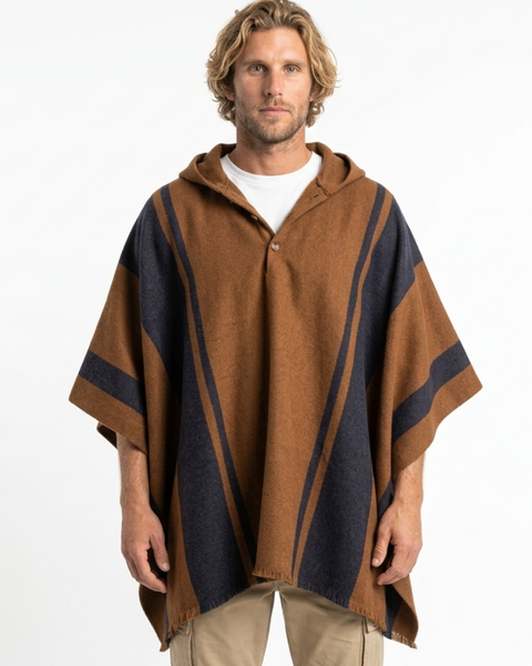 PONCHO ALPACA HOMBRE CAFÉ-JEANS