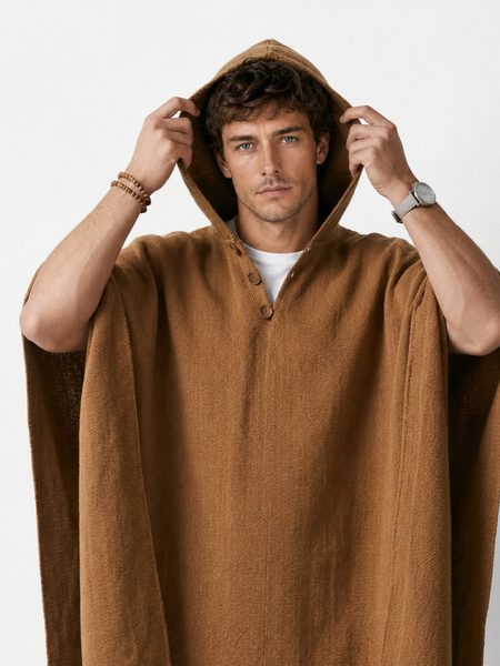PONCHO DE ALPACA CAMEL