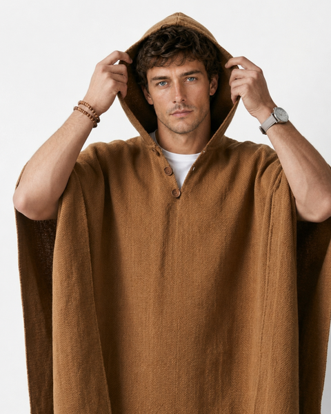 PONCHO DE ALPACA CAMEL