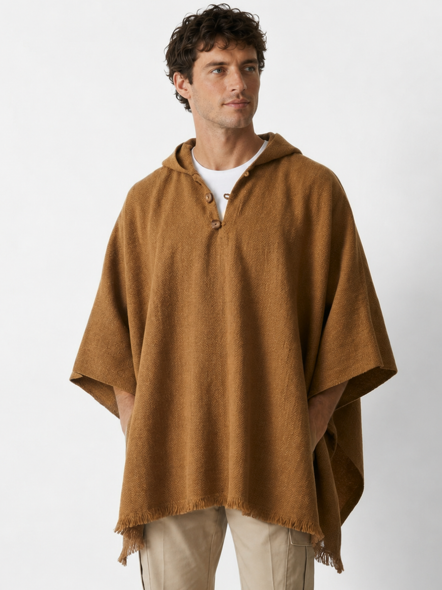 PONCHO DE ALPACA CAMEL