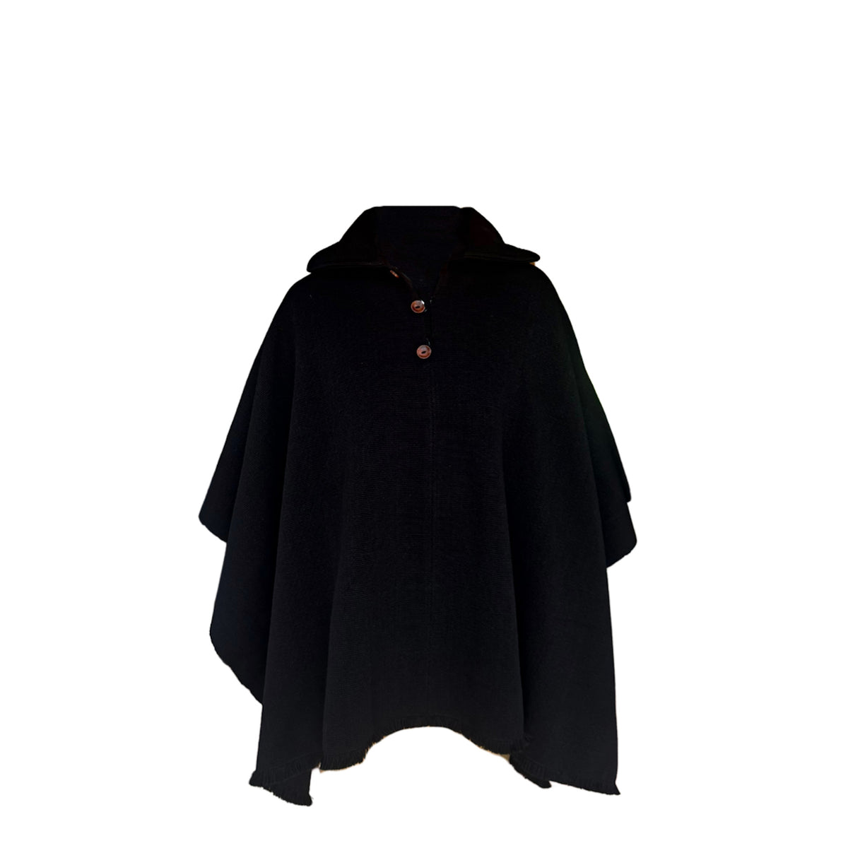 PONCHO DE ALPACA HOMBRE CASTILLA NEGRO