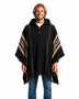 PONCHO DE LANA DE ALPACA RUSTICO NEGRO