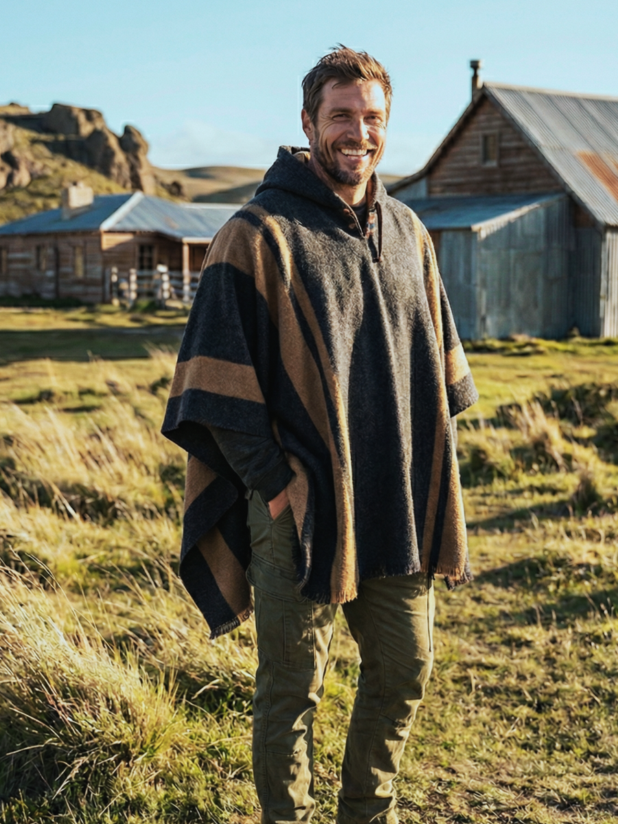 PONCHO LANA ALPACA MARENGO LINEA CAMEL