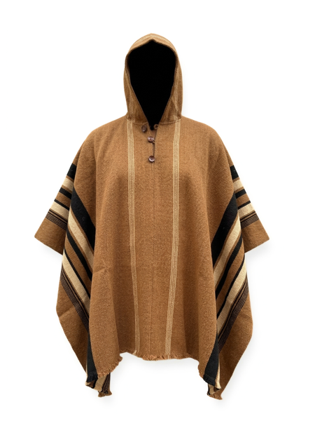 PONCHO DE LANA ALPACA RUSTICO CAFE