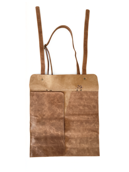 PORTA CUCHILLOS PARRILLEROS DE CUERO FULL GRAIN PREMIUM BEIGE