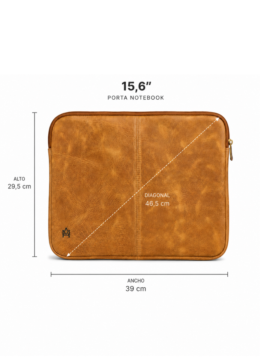 FUNDA DE CUERO PARA NOTEBOOK ACOLCHADA | 14" y 15,6"