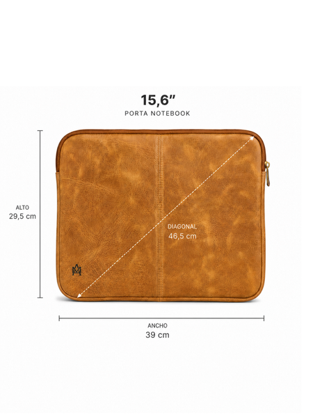 FUNDA DE CUERO PARA NOTEBOOK ACOLCHADA | 14" y 15,6"