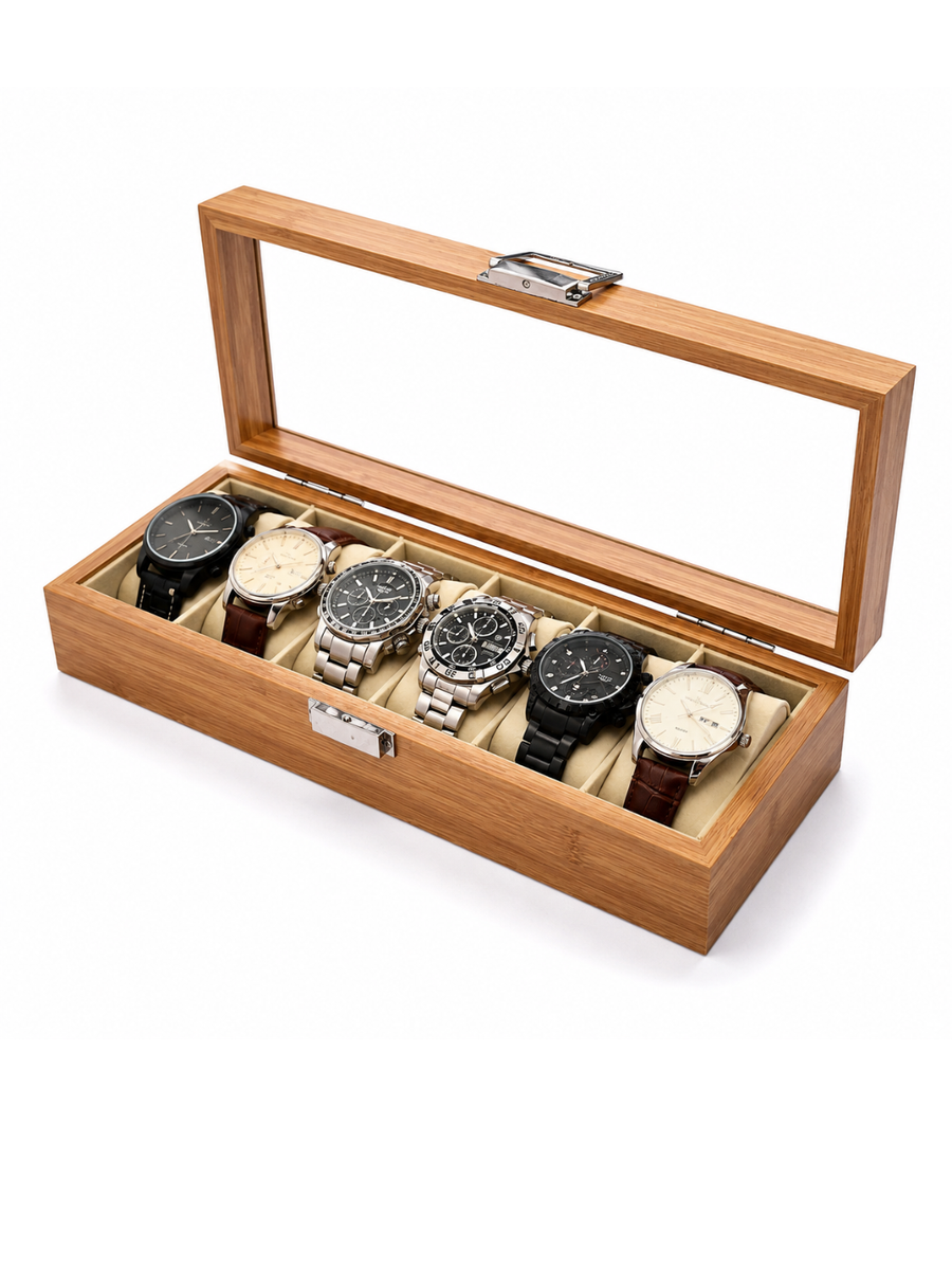 PORTA RELOJES PARA 6 PIEZAS