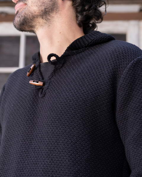 CHALECO NEGRO DE LANA NATURAL SKYE