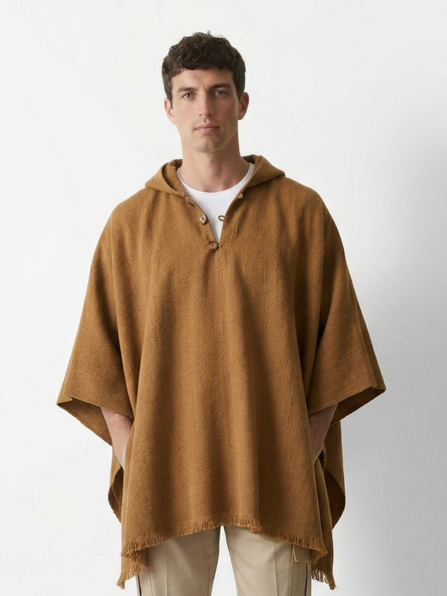 PONCHO DE ALPACA CAMEL