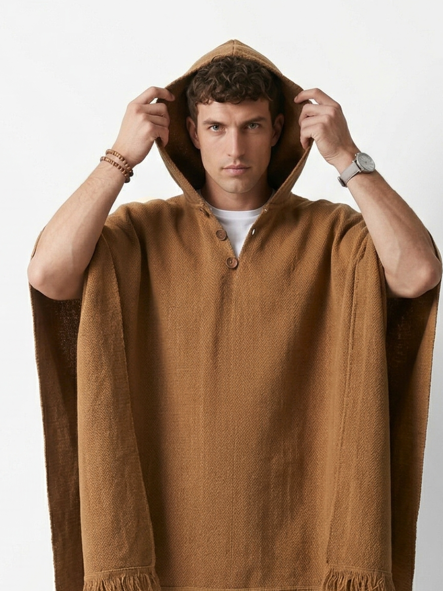 PONCHO DE ALPACA CAMEL