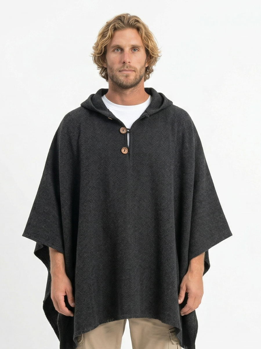 PONCHO ALPACA GRIS MARENGO