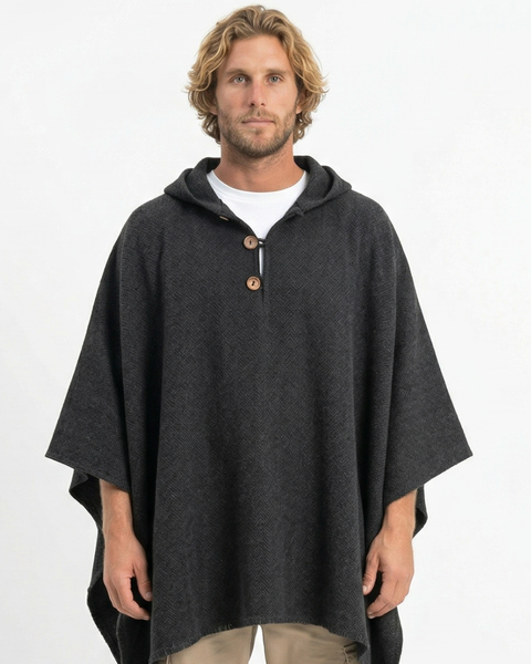PONCHO ALPACA GRIS MARENGO