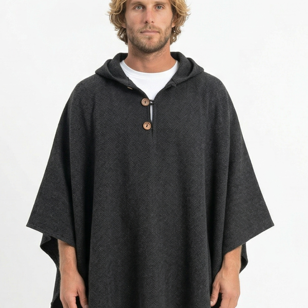 PONCHO ALPACA GRIS MARENGO