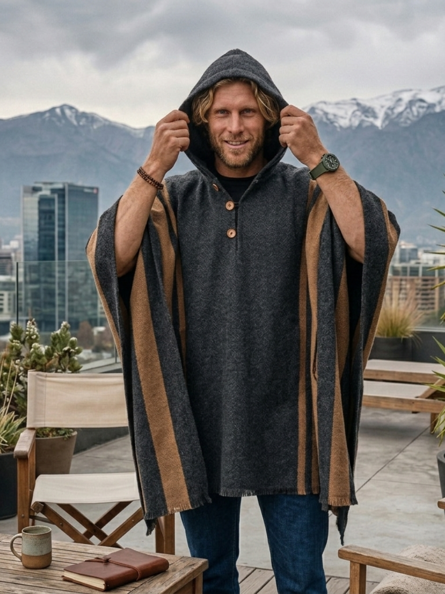 PONCHO LANA ALPACA MARENGO LINEA CAMEL