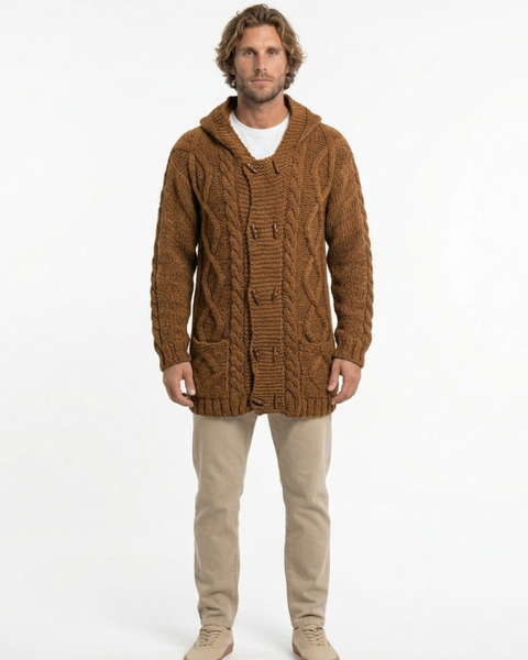 CHAQUETÓN LARGO DE LANA ALPACA