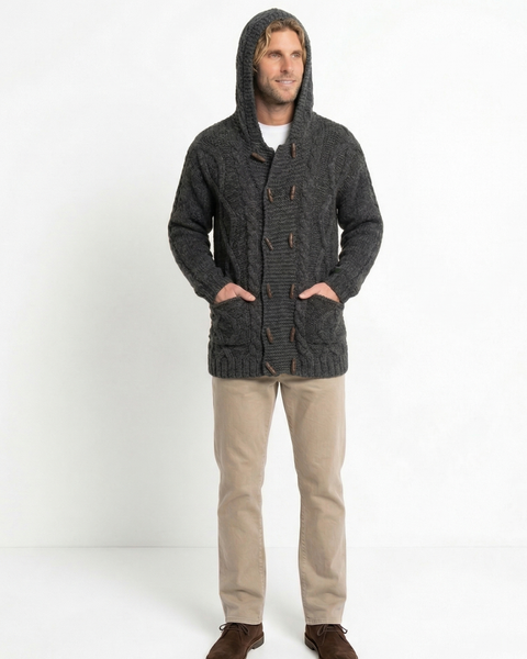 CHAQUETÓN HOMBRE DE ALPACA CORTO GRIS MARENGO