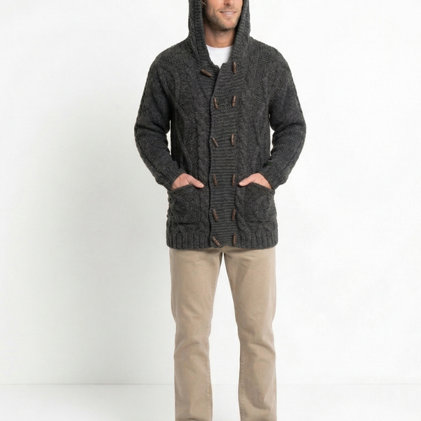 CHAQUETÓN HOMBRE DE ALPACA CORTO GRIS MARENGO