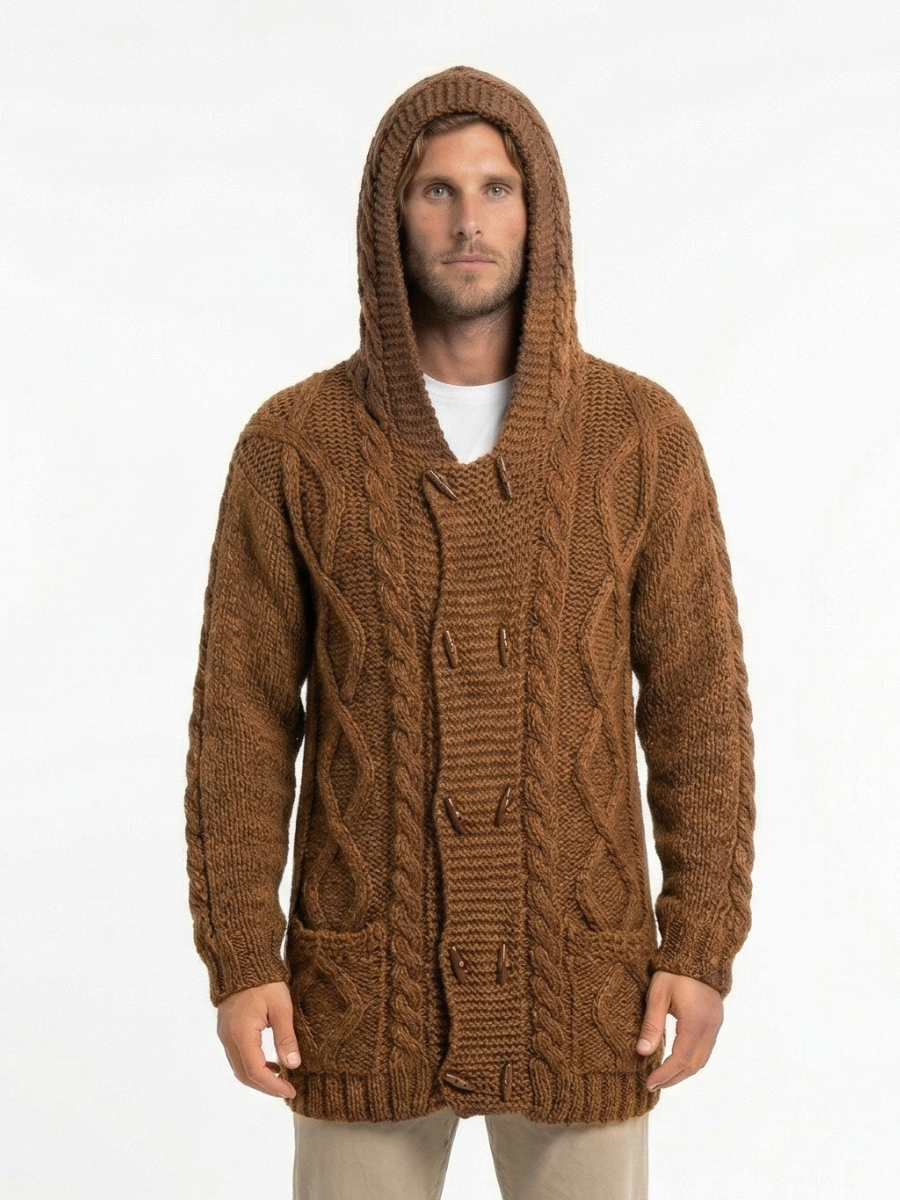 CHAQUETÓN LARGO DE LANA ALPACA