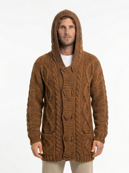 CHAQUETÓN LARGO DE LANA ALPACA