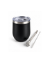SET MATE TÉRMICO ACERO INOXIDABLE NEGRO CON BOMBILLA