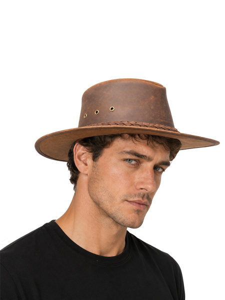 SOMBRERO DE CUERO HABANO