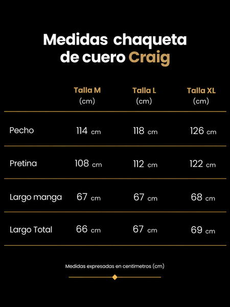 CHAQUETA DE CUERO CRAIG NEGRA