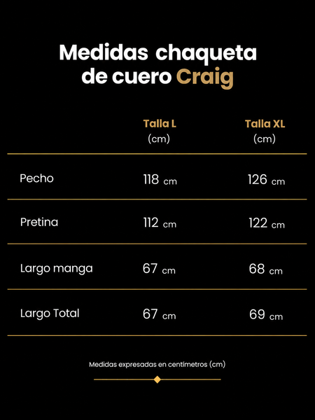 CHAQUETA DE CUERO CRAIG BEIGE