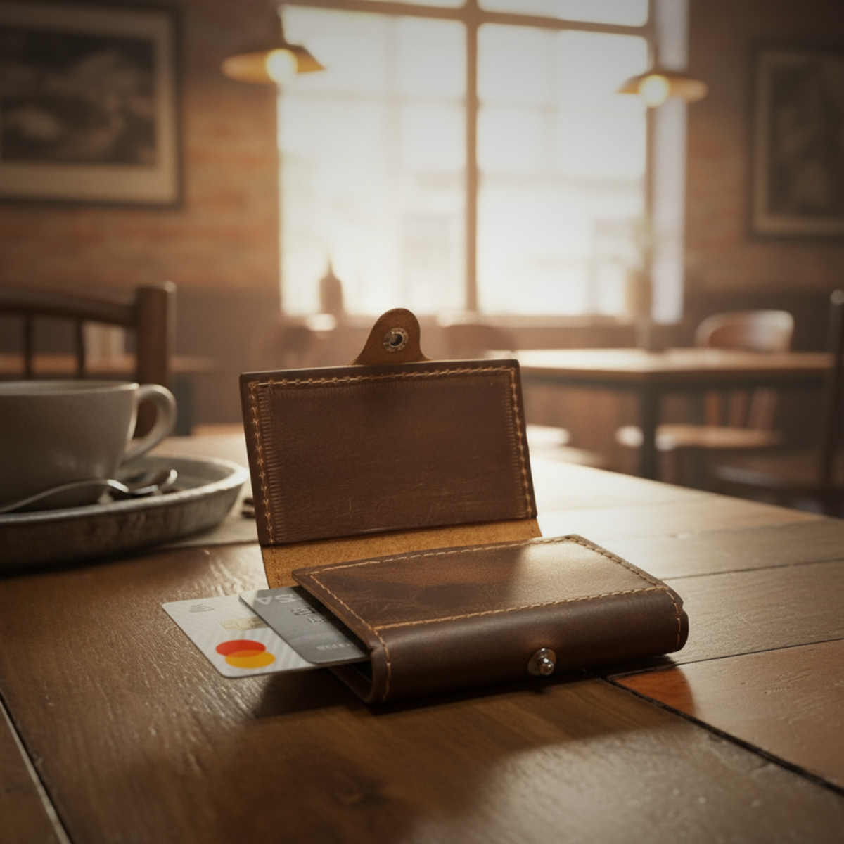 TARJETERO DE CUERO PROTECT COMPACTO