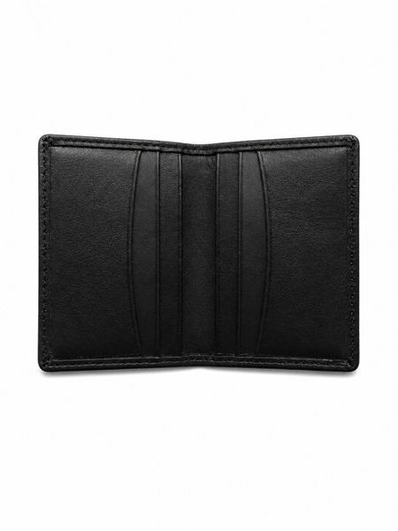TARJETERO DE CUERO SLIM NEGRO